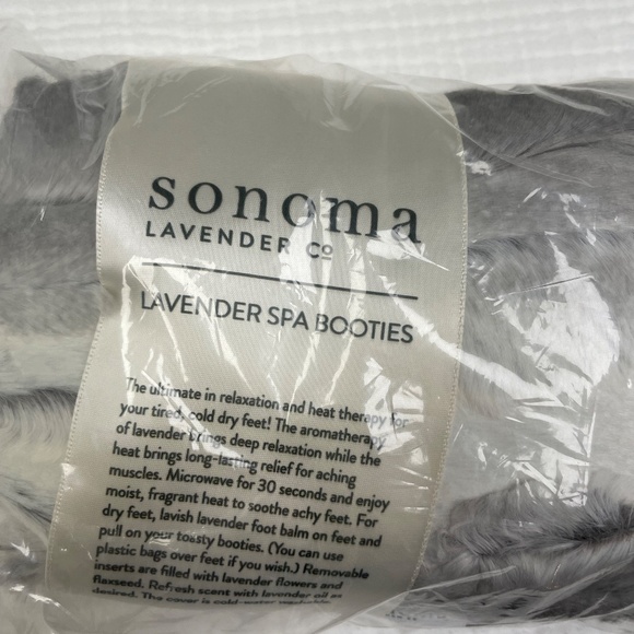 Sonoma Lavender Spa Booties Platinum Angora Heat Cold Soothe Relax Feet Relief - Picture 10 of 16